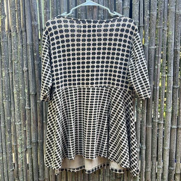 Effie's Heart Grey with Black and Yello Polka Dot Tunic - Picture 3 of 8